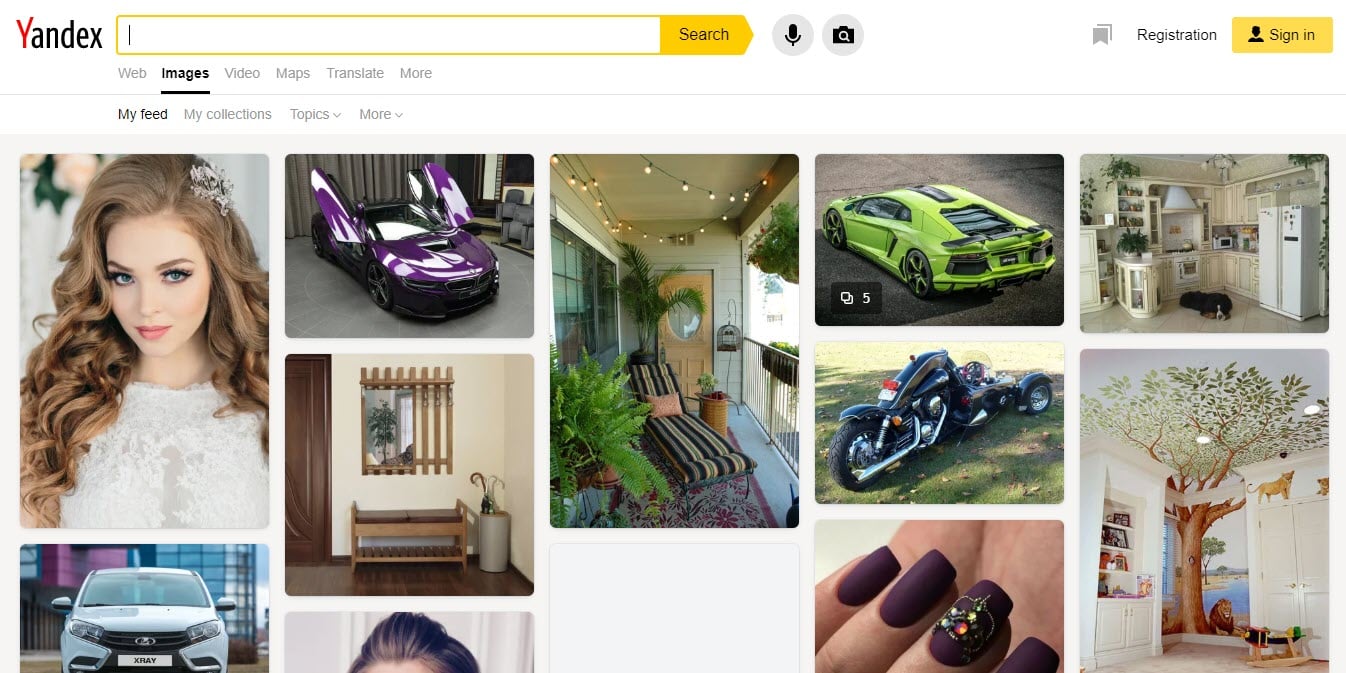 yandex reverse image search engine