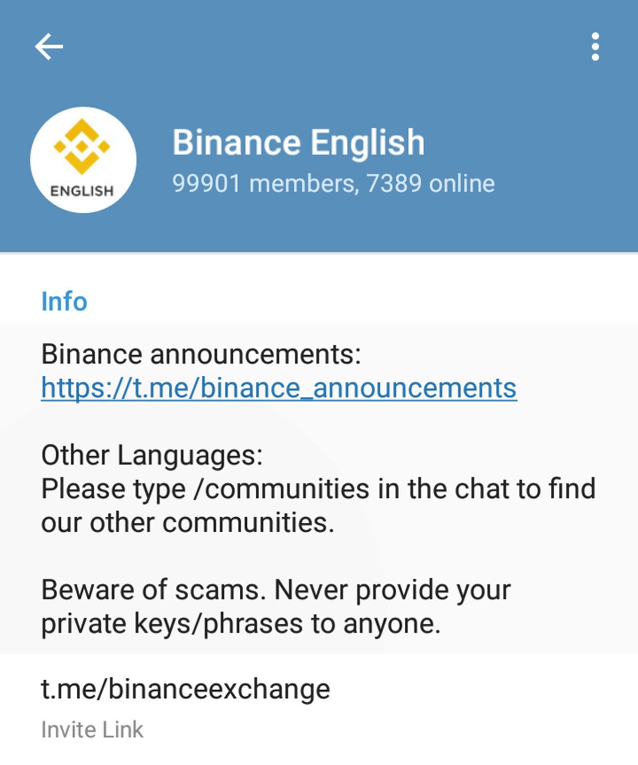 binance news telegram