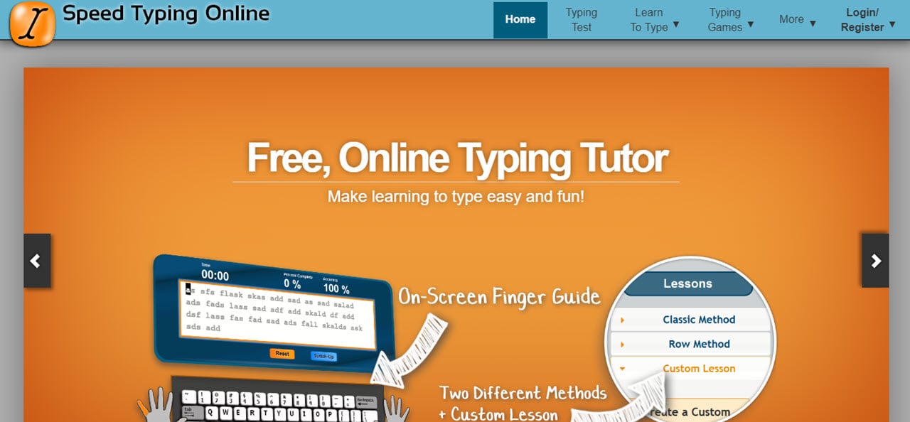 best free typing lesson