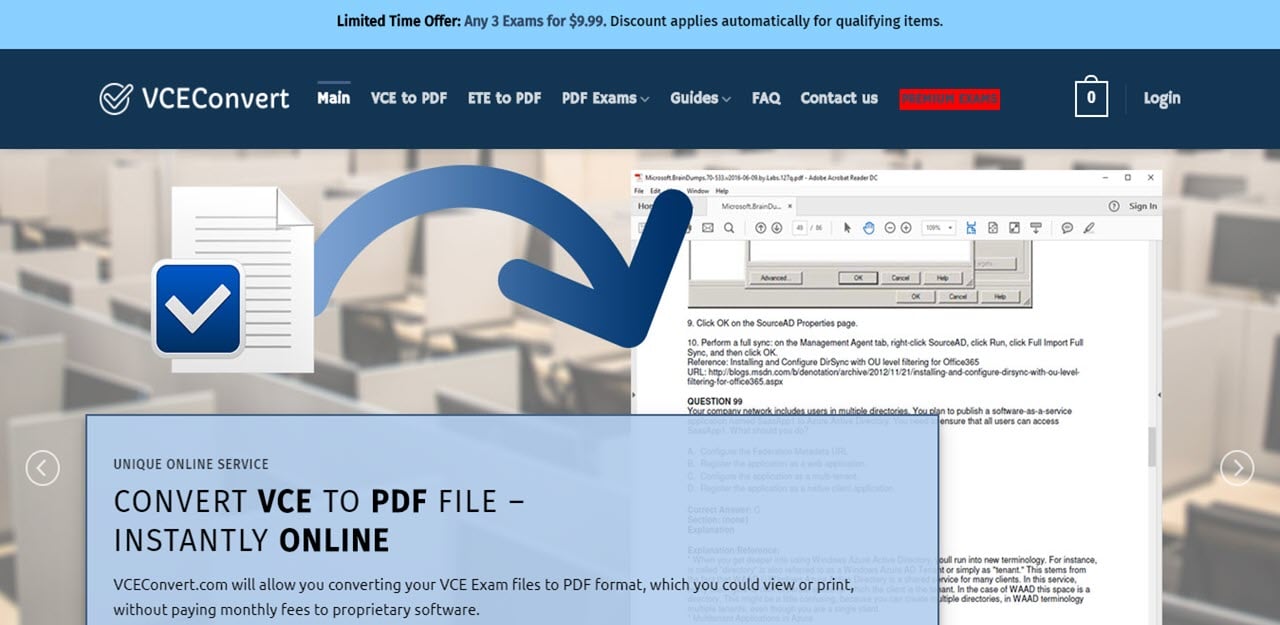 online vce to pdf converter free