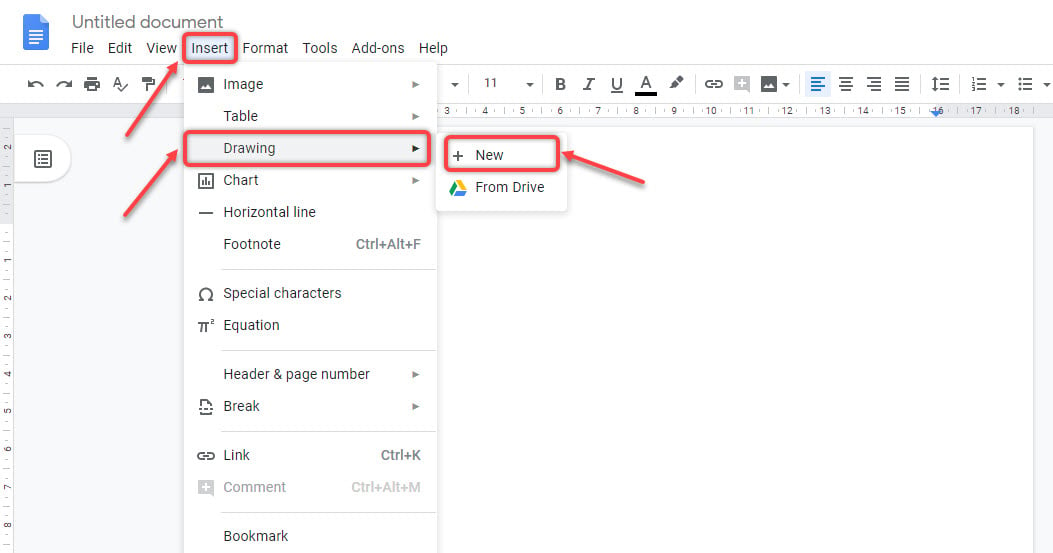 how to insert text box into google docs