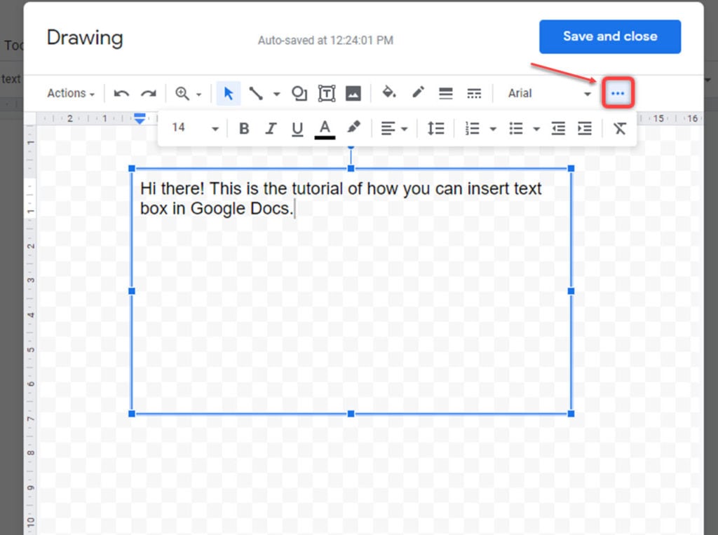 how to insert text box onto image in google doc