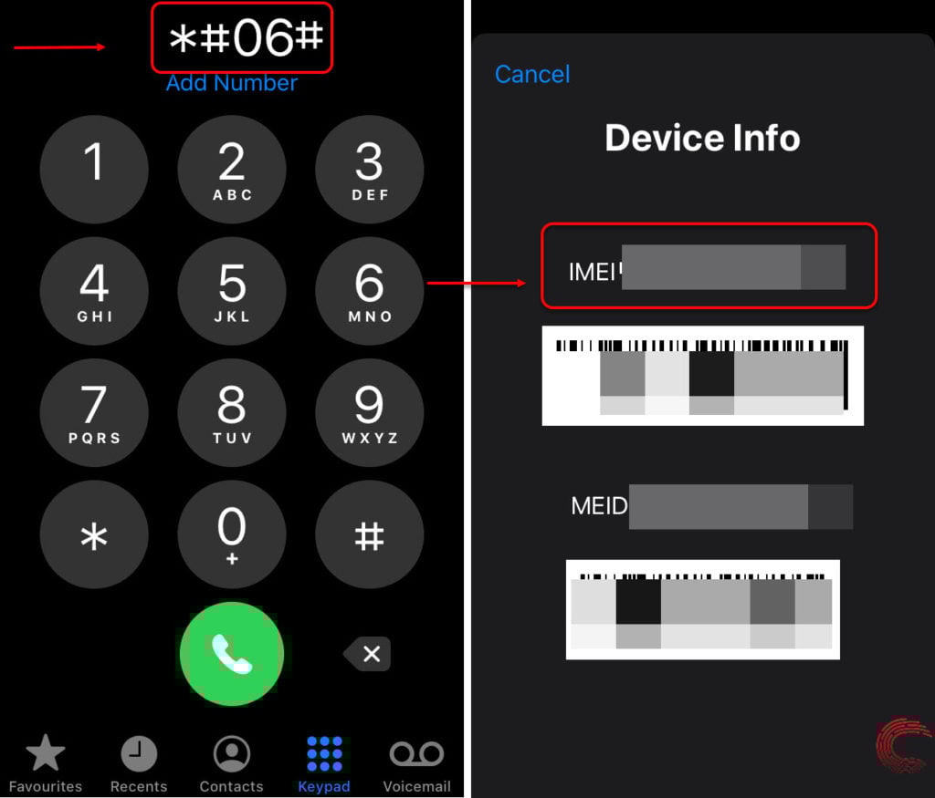How to find your iPhone's IMEI number via Settings and code?