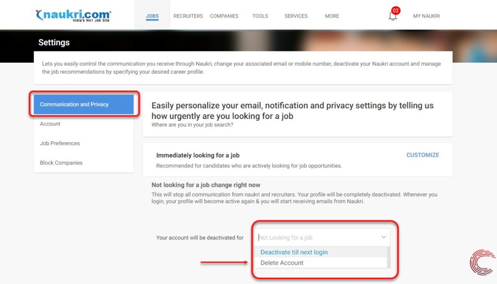 How to deactivate or delete your account?