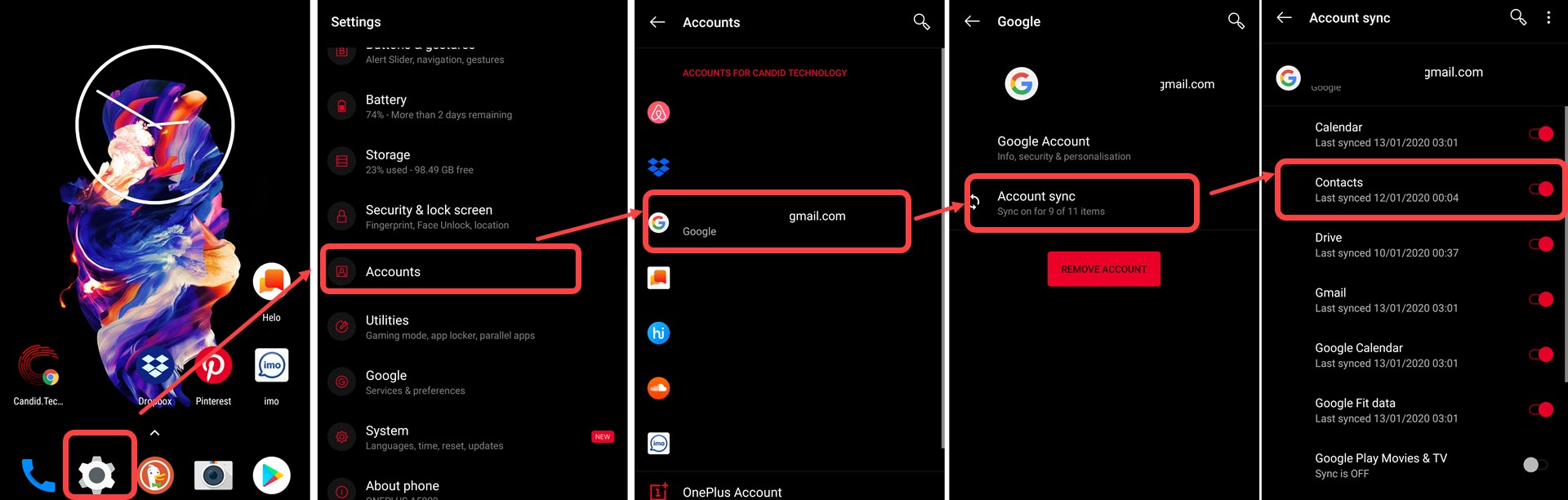 How To Sync Android Contacts With Gmail Account 