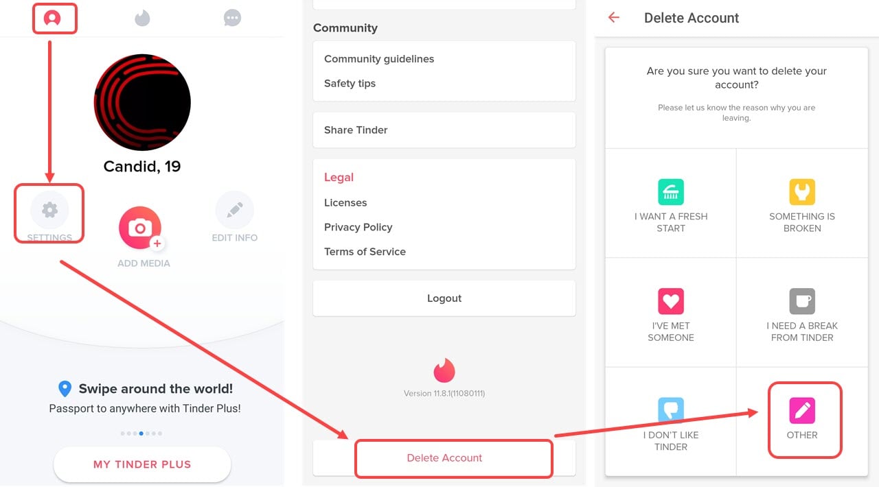How To Delete Your Tinder Account Candid Technology