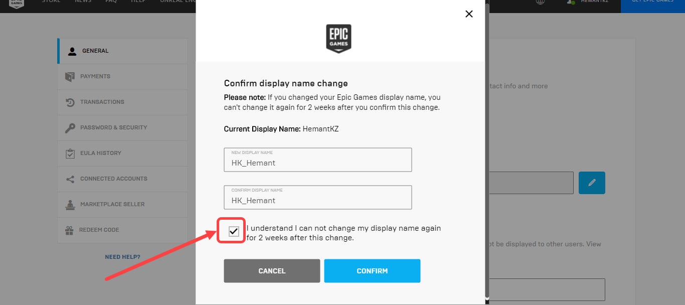 Why was my Epic Games account display name reset? - Epic Games