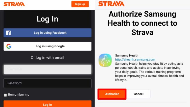 upload samsung health to strava