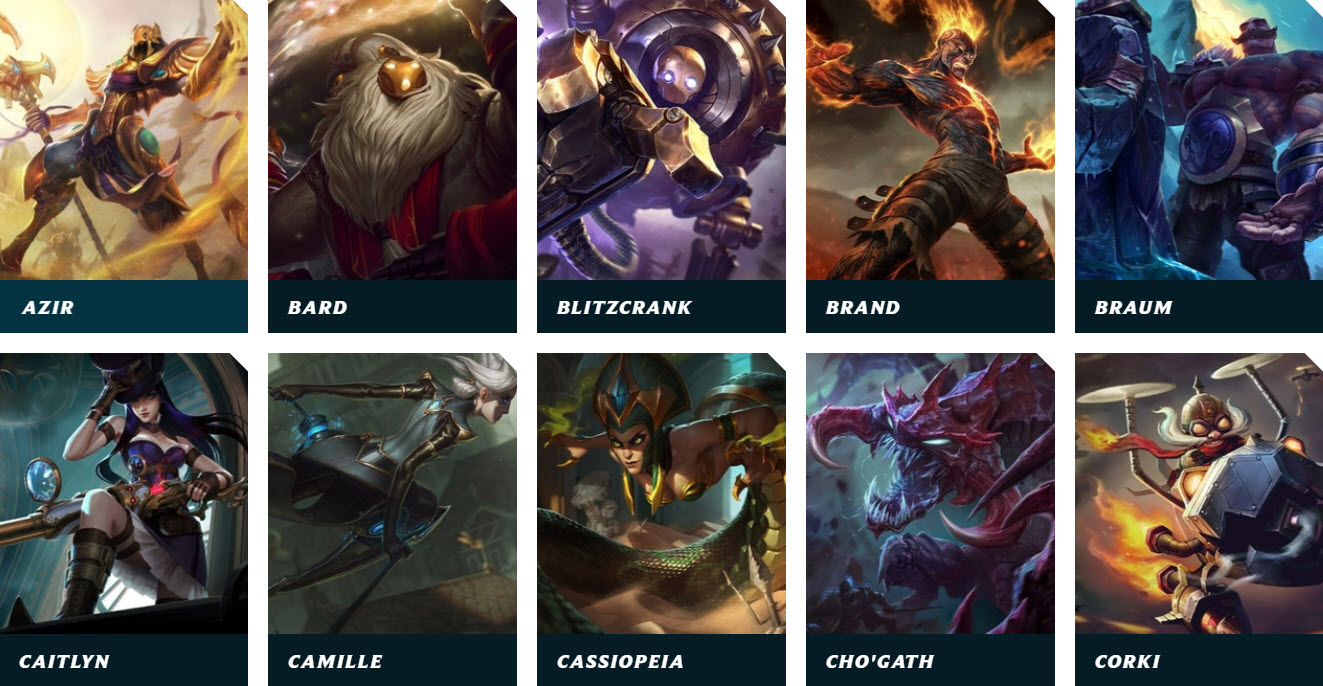 League Of Legends Characters List Names