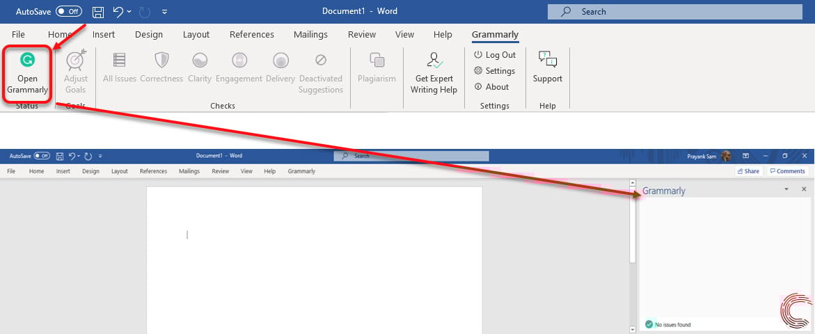 grammarly add on outlook