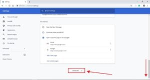 This is an image of chrome advancedsettings