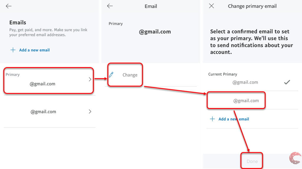 How to change the primary email address on PayPal?