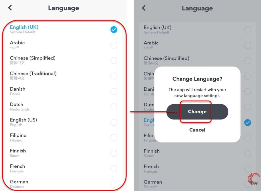 how to change language on spotify app