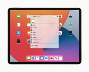 This is an image of ipados14 universal search