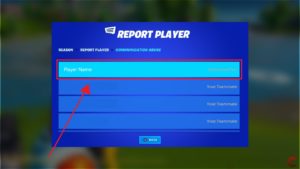 This is an image of fortnite 12 chooseplayerreport