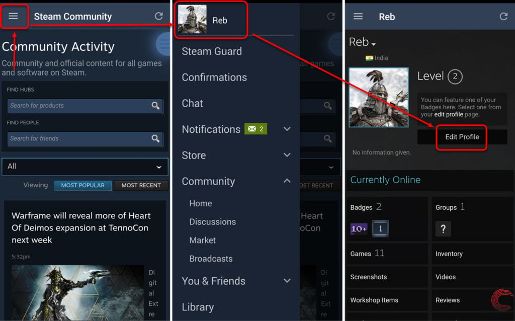 How to change Steam profile background