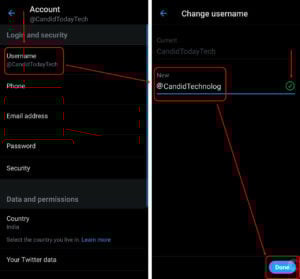 This is an image of change twitter username app ss2