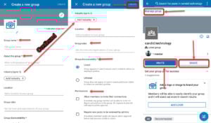 This is an image of create group linkedin app ss2 1
