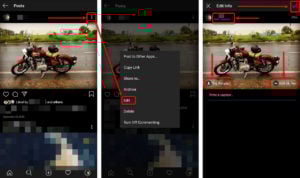 This is an image of edit post instagram app ss