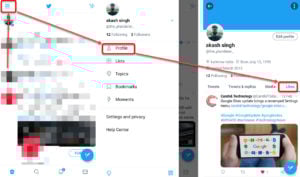 This is an image of find liked post twitter ss