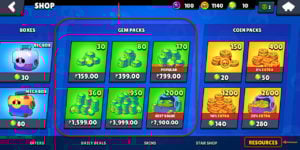 This is an image of get gems from shop brawl stars ss3
