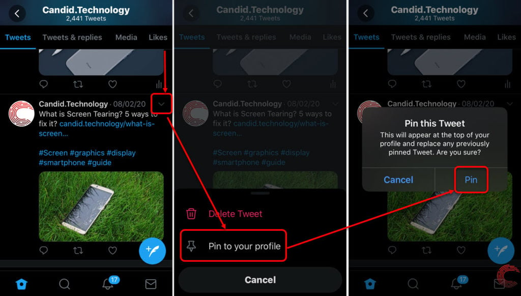 How to pin and unpin a tweet on Twitter? | Candid.Technology