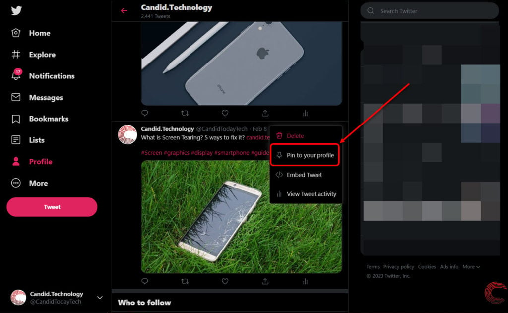 How To Pin And Unpin A Tweet Candid Technology