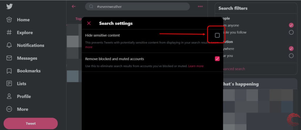 How to hide or view sensitive content on Twitter?