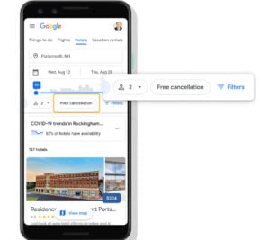 This is an image of google search travel covid19 advisory update ss2