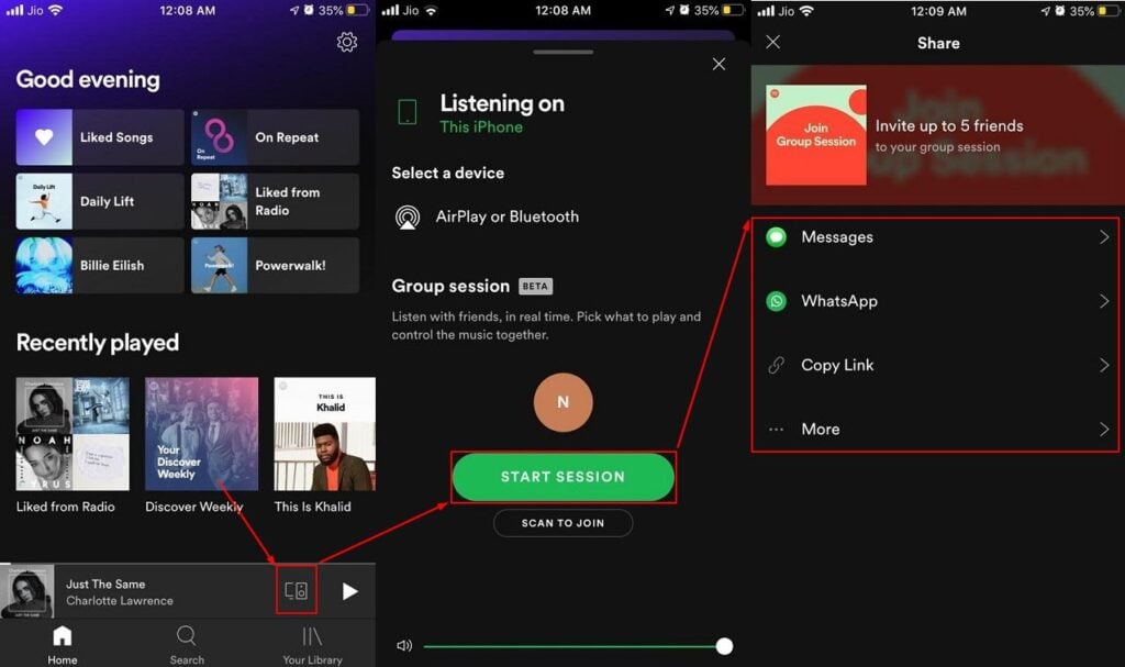 How to set up a group session on Spotify?  Candid.Technology