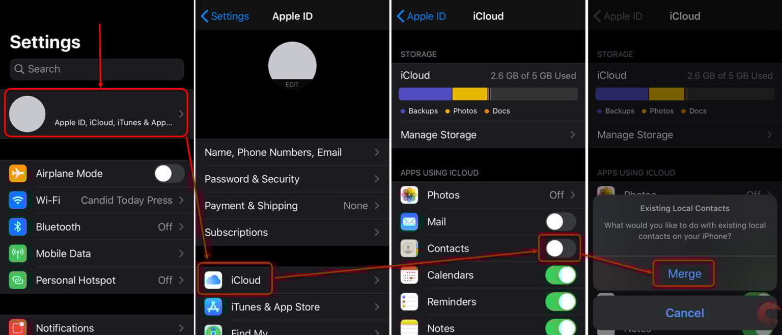 How to backup contacts on your iPhone?