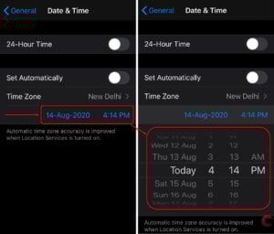 This is an image of change time iphone ss2