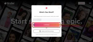 This is an image of create profile tinder pc ss4