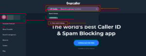 This is an image of delete truecaller search history on pc ss