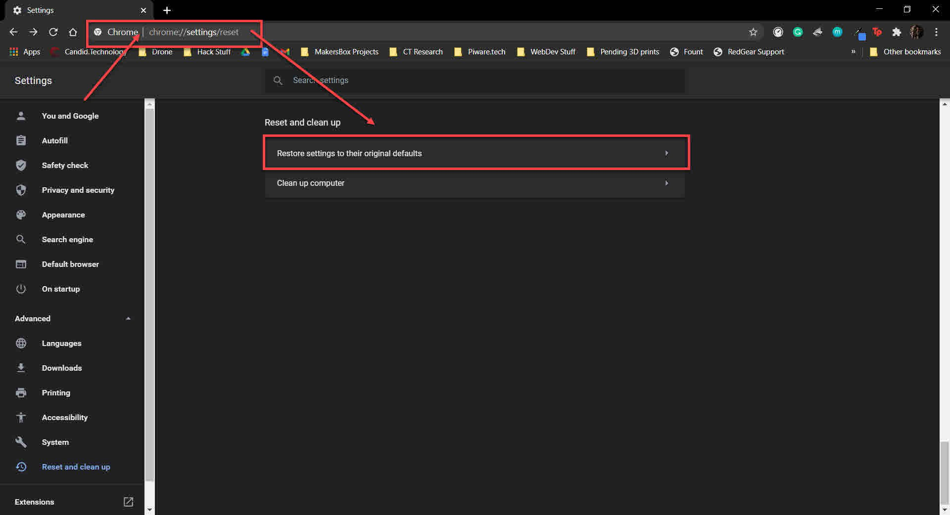 All settings were reset to default. Черный экран на стриме в дискорде. Загрузить reset settings. How enable Hardware Acceleration and raster in Google Chrome Chromium.