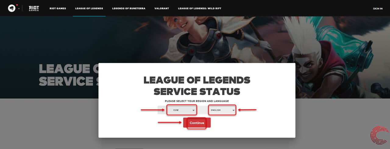 League Of Legends Server Status Guide Step1 