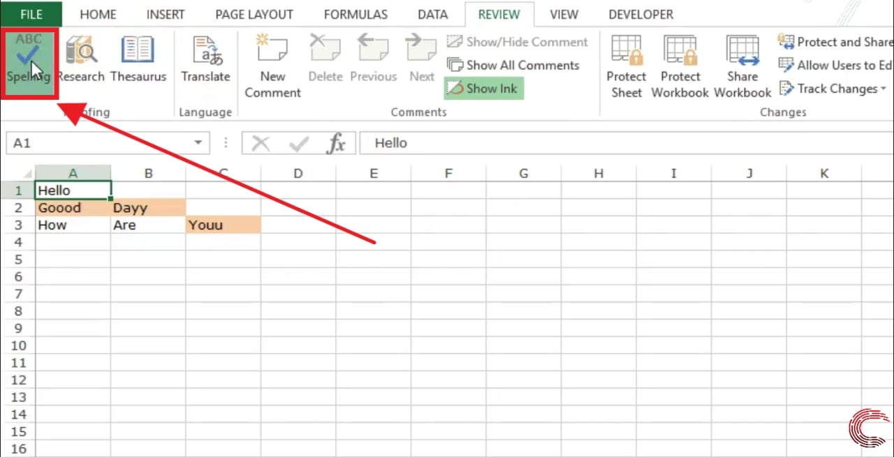 How to Spell Check in Excel?