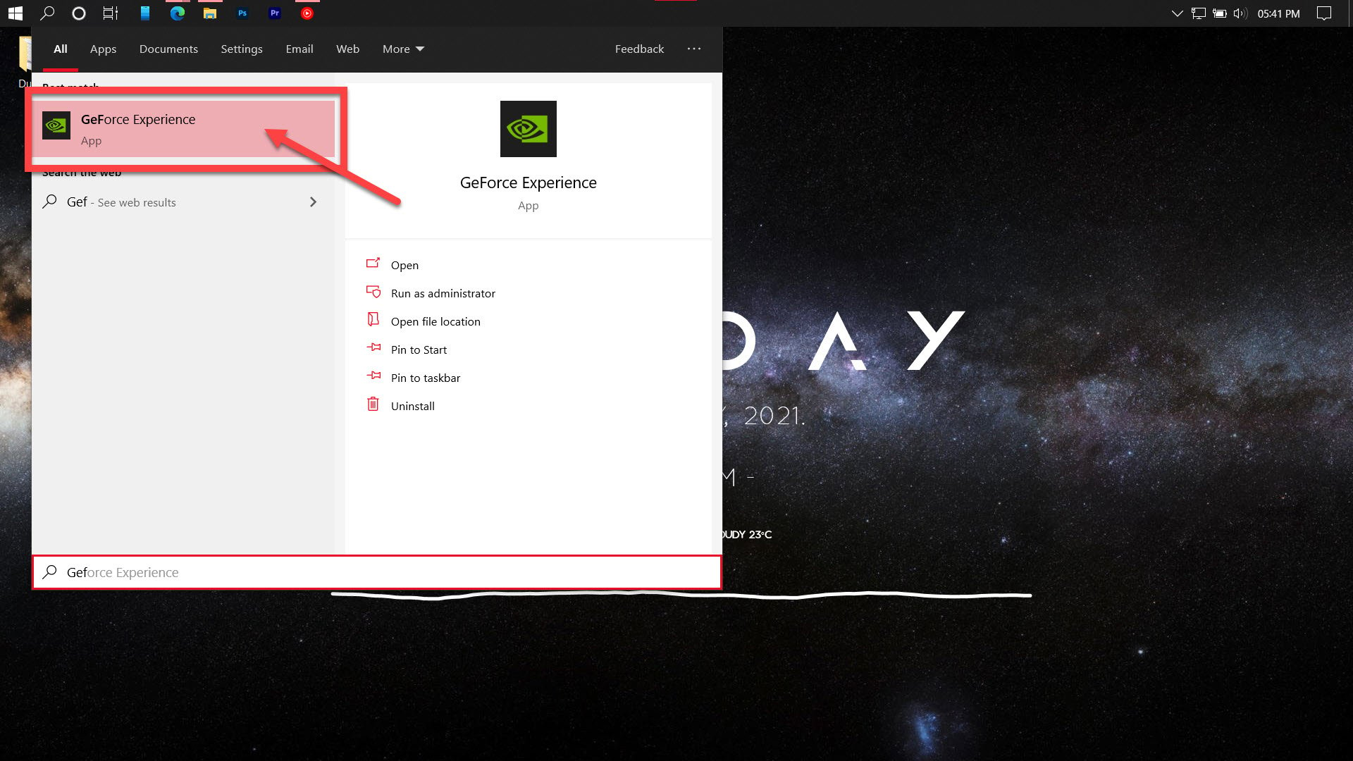 open nvidia control panel windows 10