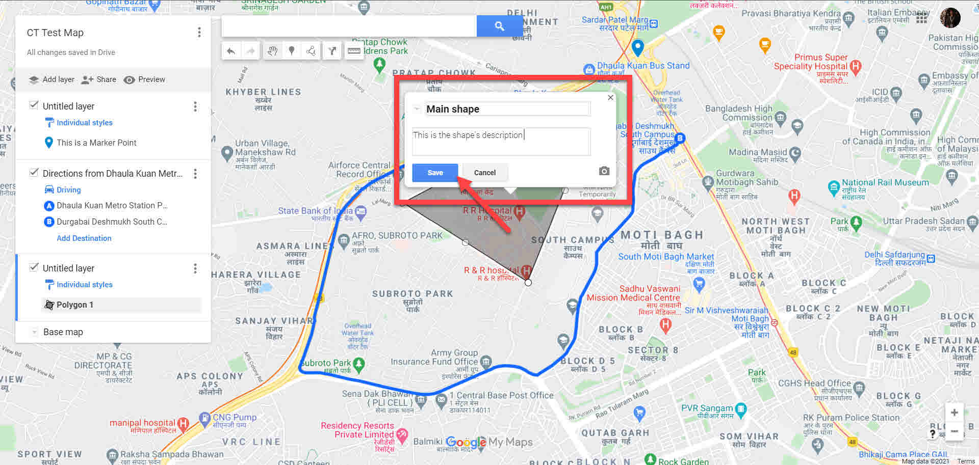 create map google