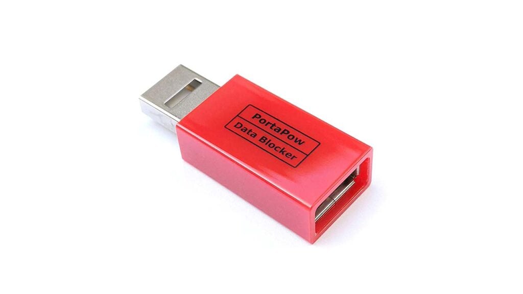 What is a USB Data Blocker? Top 7 Data blockers 1 This is an image of portapow red final
