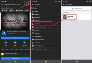 This is an image of facebook page admin mobile
