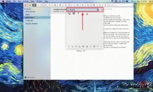 This is an image of how to make degree symbol on mac ss 2
