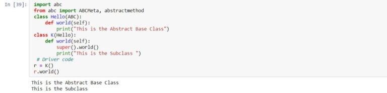 What is an Abstract class in Python?