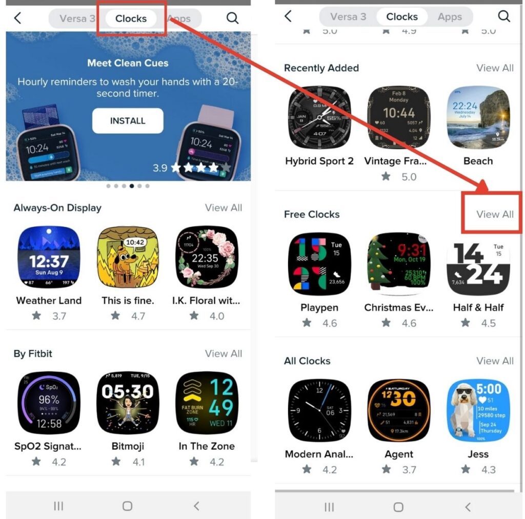 How to change the clock face on Fitbit Versa?