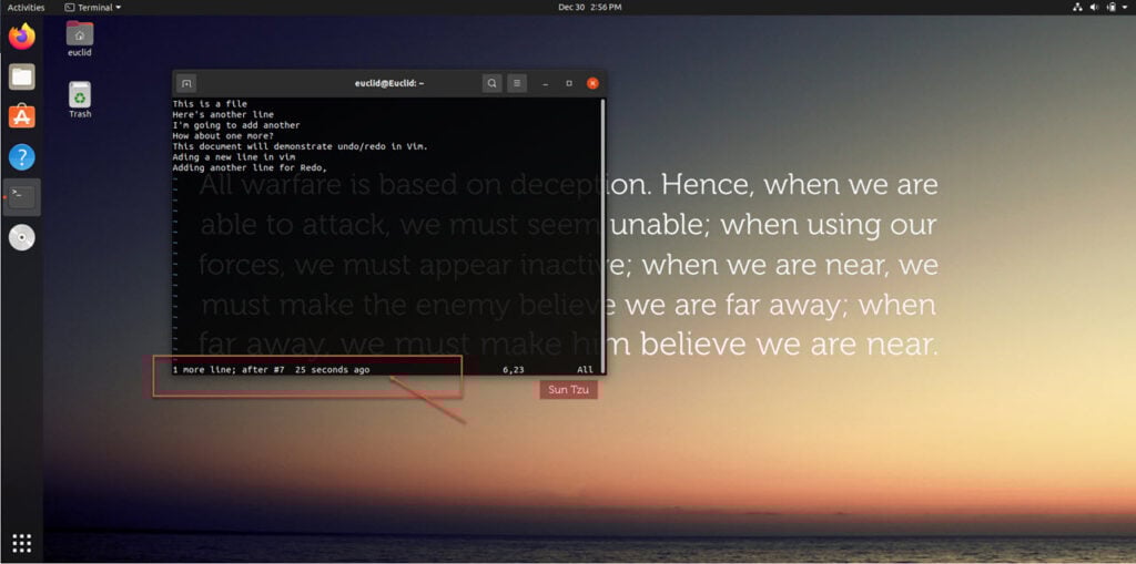 How to undo/redo in Vim?