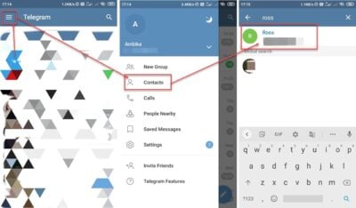 This is an image of telegram delete single contact 1 1