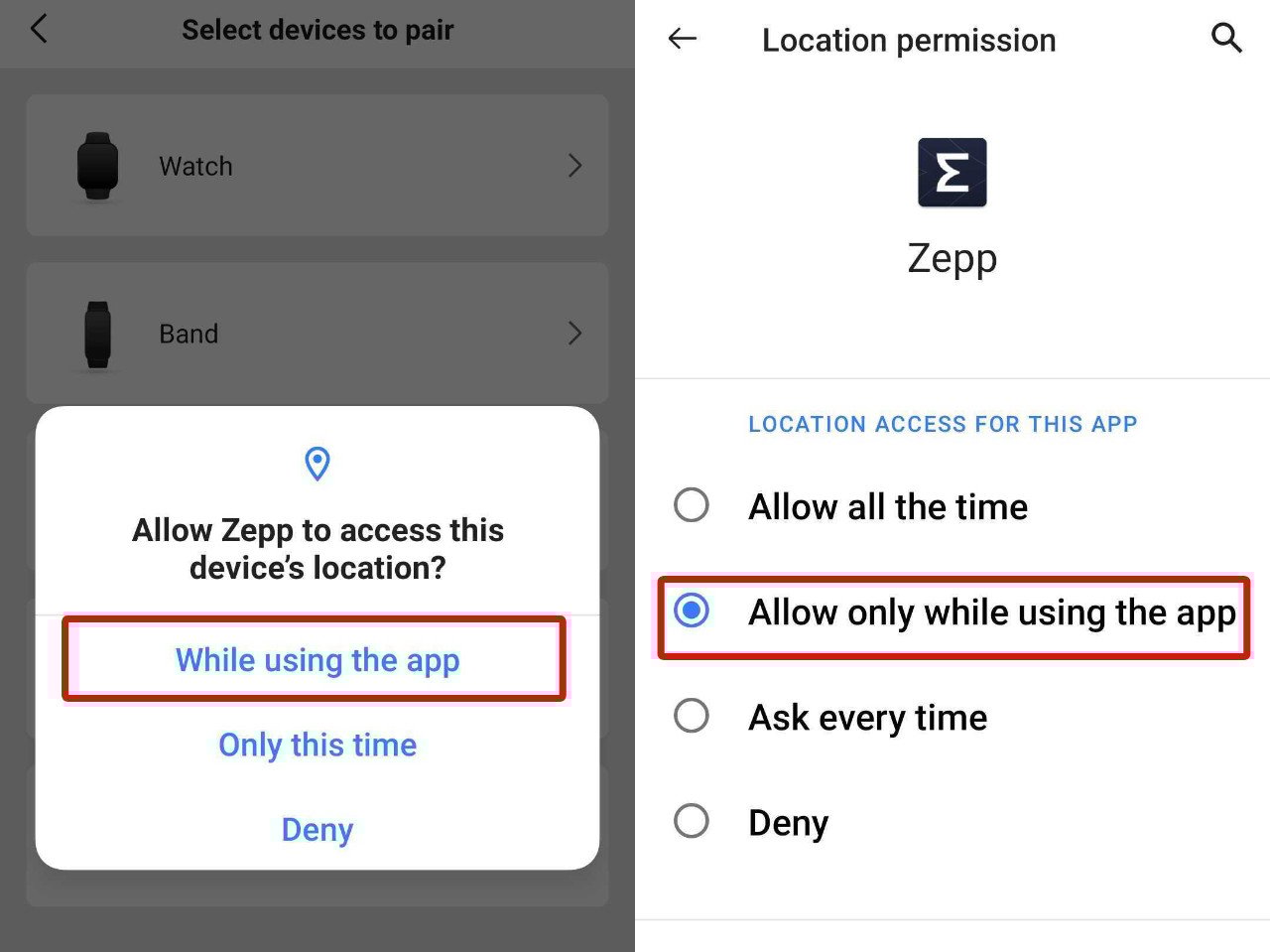 How to pair the Amazfit watch?