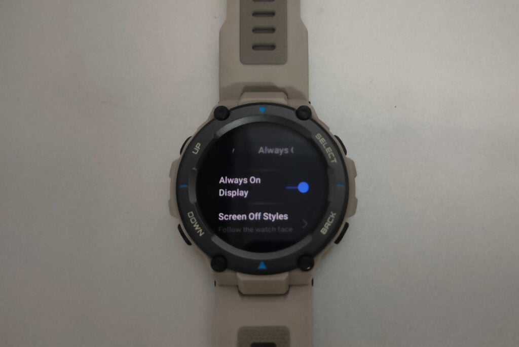 Amazfit x always on display hot sale