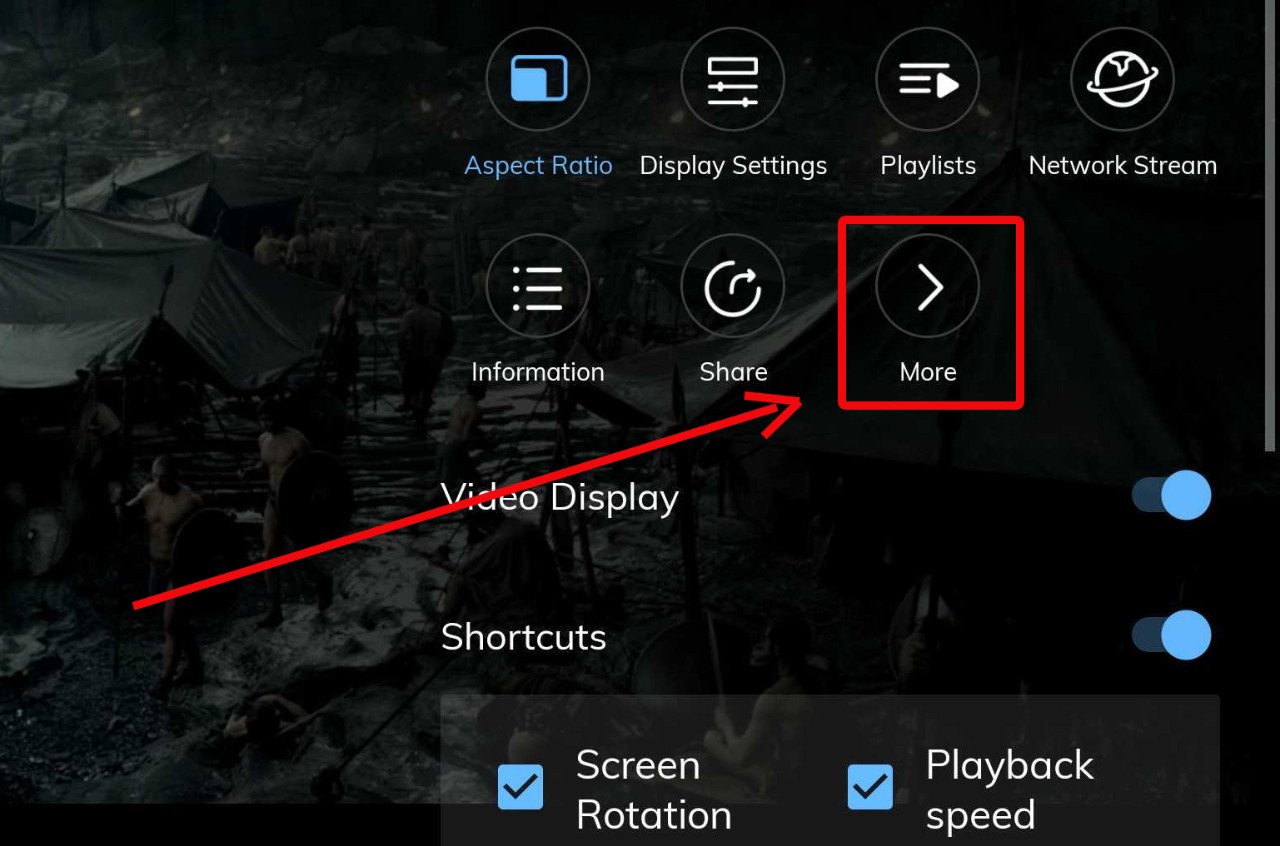How to increase brightness in MX Player?