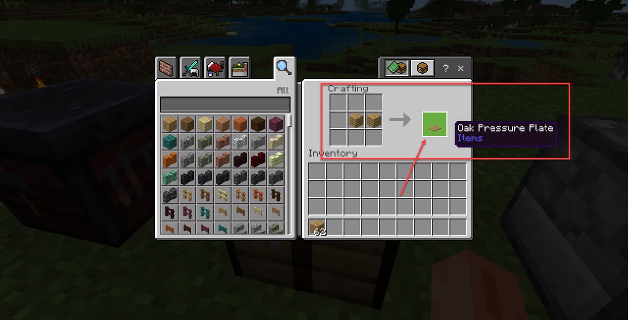 How to make a Pressure Plate in Minecraft?